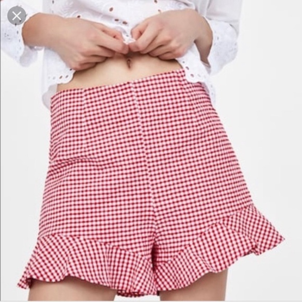Zara Gingham Shorts